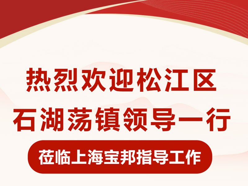 党建牵线，村企同心｜松江区石湖荡镇领导一行到访上海宝邦走访交流，深化共建赋能乡村振兴